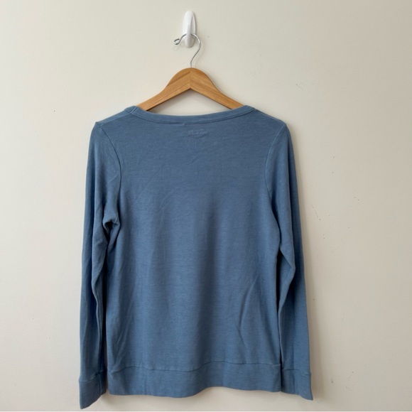 Chaser Sweater Womens Medium Blue Long Sleeves Tops Round Neck Family Fun Day - Picture 2 of 6